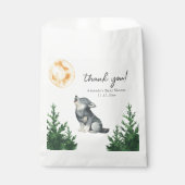 Aquarell-Wolf-Baby-Shower-Dankeschön Geschenktütchen (Vorderseite)