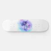Aquarell-Wolf Skateboard (Horizontal)