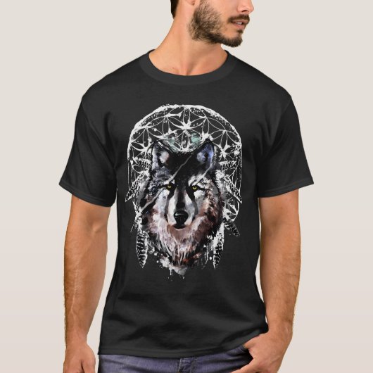 Aquarell Wolf T-Shirt (Vorderseite)