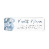 Aquarell-Wolke Rücksendeadresse (Vorne)