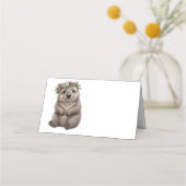 Aquarell-Wombat-Party Platzkarte (Vorderseite)