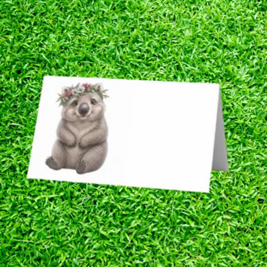 Aquarell-Wombat-Party Platzkarte