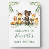 Aquarell Woodland Animals Kinderdusche 12x18 Fotoplatte (Vorderseite)