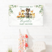 Aquarell Woodland Animals Kinderdusche Banner (Insitu)