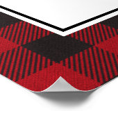 Aquarell Woodland Animals Kinderdusche Kariert Poster (Ecke)