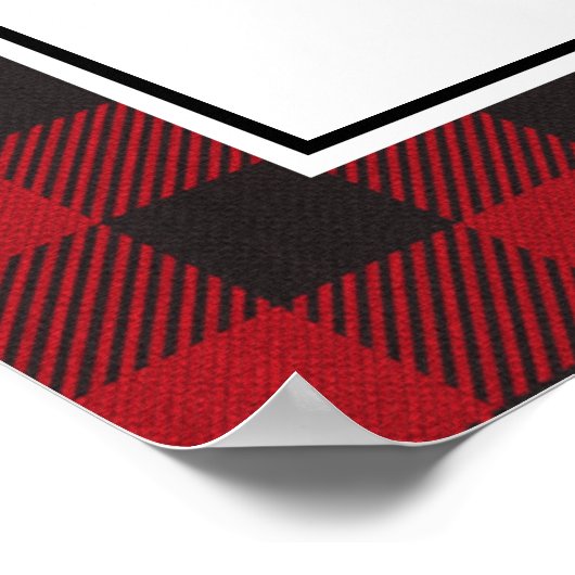 Aquarell Woodland Animals Kinderdusche Kariert Poster (Ecke)