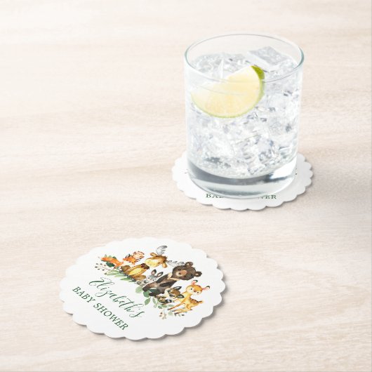 Aquarell Woodland Animals Kinderdusche Untersetzer (Vor Ort)