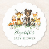 Aquarell Woodland Animals Kinderdusche Untersetzer (Vorderseite)
