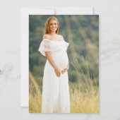 Aquarell Woodland Tiere Grüne Dusche Foto Einladung (Rückseite)