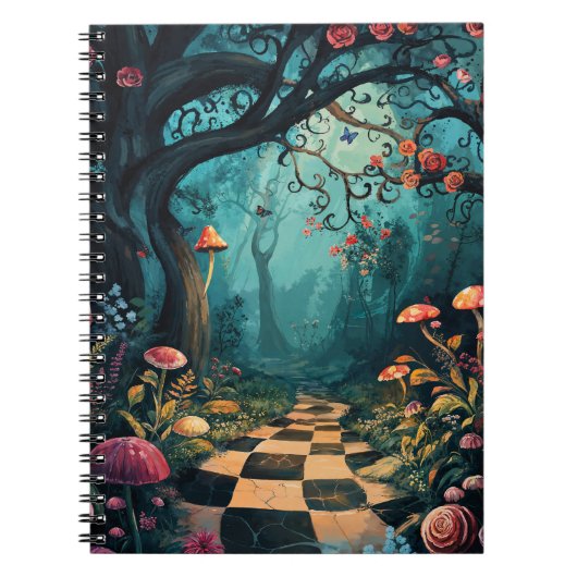 Aquarell-Wunderland-Weg Notizblock (Vorderseite)