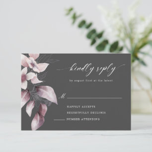 Aquarell wunderschöne Herbst-Blumen-RSVP-Karte RSVP Karte