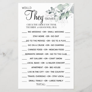 Aquarell würden sie lieber eine Spielkarte duschen Flyer