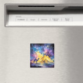 Aquarell Wüsten-Galaxie-Kamel-Pyramide-Reise Magnet (In Situ (Geschirrspüler))
