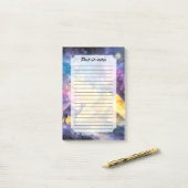 Aquarell Wüsten-Galaxie-Kamel-Pyramide-Reise Post-it Klebezettel (Auf Schreibtisch)