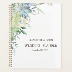 Aquarell-Wüsten-Sukkulenten-Punkte Planer