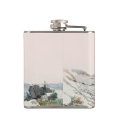 Aquarell-Wüstenkaktus-Boho-Hochzeit Flachmann (Rückseite)