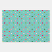 Aquarell Xmas Confetti Dreieck Zigzag Dots Geschenkpapier Set (Vorderseite 3)