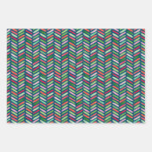 Aquarell Xmas Confetti Dreieck Zigzag Dots Geschenkpapier Set (Vorderseite 2)