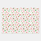 Aquarell Xmas Confetti Dreieck Zigzag Dots Geschenkpapier Set (Vorderseite)