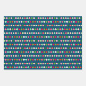 Aquarell Xmas Confetti Streifen Dreiecke Punkte Geschenkpapier Set (Vorderseite 2)