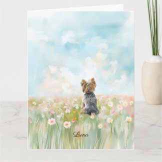 Aquarell Yorkshire Terrier Karte, Beileidskarte Karte