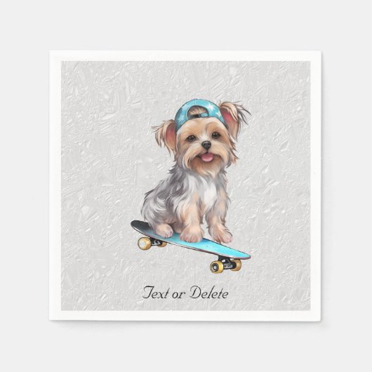 Aquarell Yorkshire Terrier Servietten (Vorderseite)