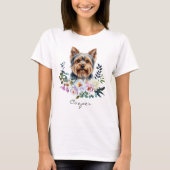 Aquarell Yorkshire Terrier T-Shirt (Vorderseite)