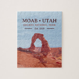 Aquarell Zarte Bogen Moab Utah Nationalpark Puzzle