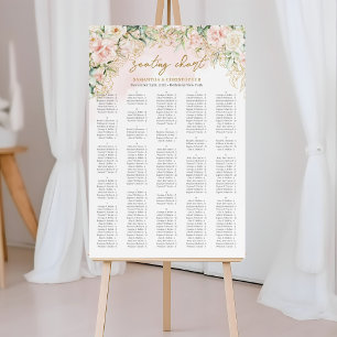 Aquarell zarte rosa Rosen Eukalyptus Alphabetisch Poster