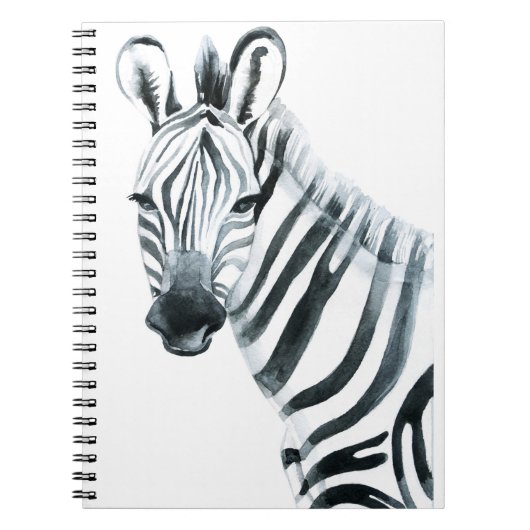 Aquarell Zebra Notizblock (Vorderseite)