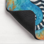 Aquarell-Zebra-Seepferdchen Mousepad (Ecke)