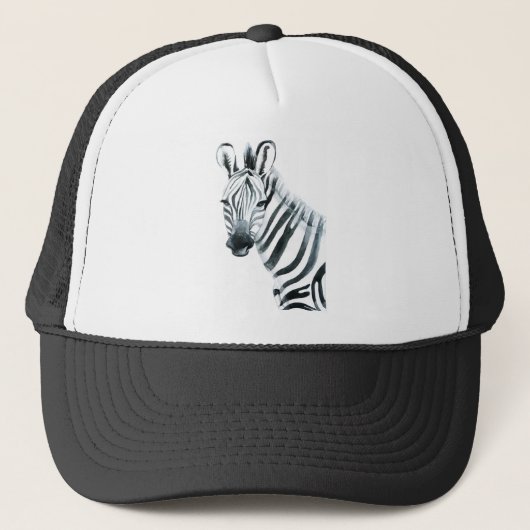 Aquarell Zebra Truckerkappe (Vorderseite)