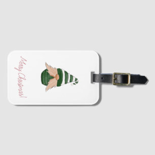 Aquarell zeichnend Weihnachtsgnom Gepäckanhänger