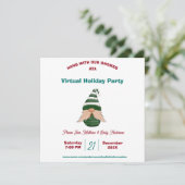 Aquarell zeichnend Weihnachtsgnom Personalisiert Einladung (Stehend Vorderseite)