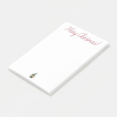 Aquarell zeichnend Weihnachtsgnom Post-it Klebezettel (angewinkelt)