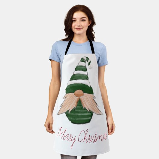 Aquarell zeichnend Weihnachtsgnom Schürze (Getragen)