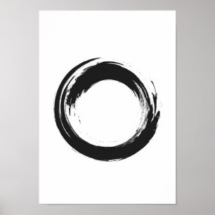 Aquarell-Zen-Kreisplakat Poster