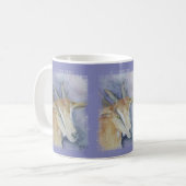 Aquarell-Ziege/Kind Kaffeetasse (Vorderseite Links)
