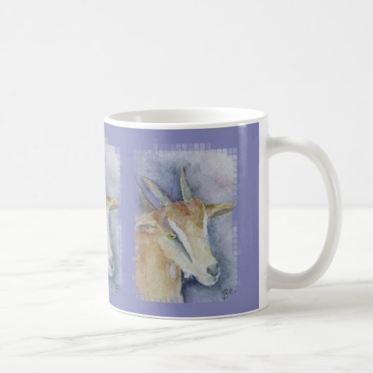 Aquarell-Ziege/Kind Kaffeetasse (Rechts)