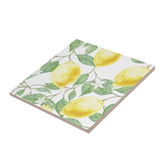 Aquarell-Zitrone Fliese (Seite)