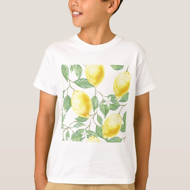 Aquarell-Zitrone T-Shirt (Vorderseite)