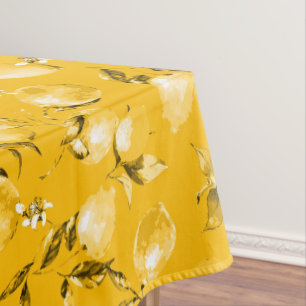 Aquarell-Zitronen 10 Tischdecke