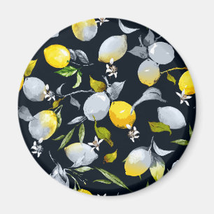 Aquarell-Zitronen 12 Magnet