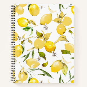 Aquarell Zitronen 13 Notizblock