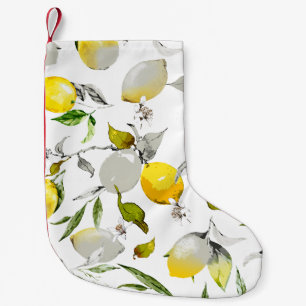 Aquarell Zitronen 20 Kleiner Weihnachtsstrumpf