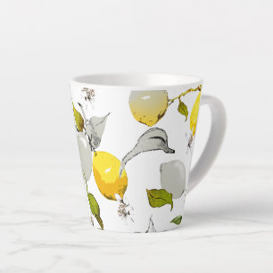 Aquarell-Zitronen 20 Milchtasse