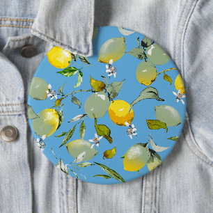 Aquarell Zitronen 26 Button