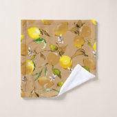 Aquarell-Zitronen 33 Badhandtuch Set (Waschlappen)