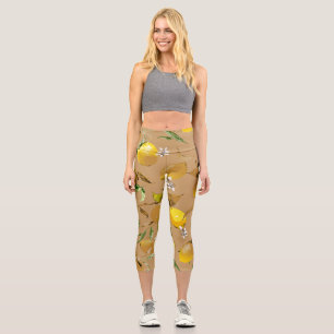 Aquarell-Zitronen 33 Capri Leggings