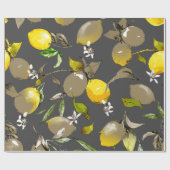 Aquarell Zitronen 35 Geschenkpapier (Flach)